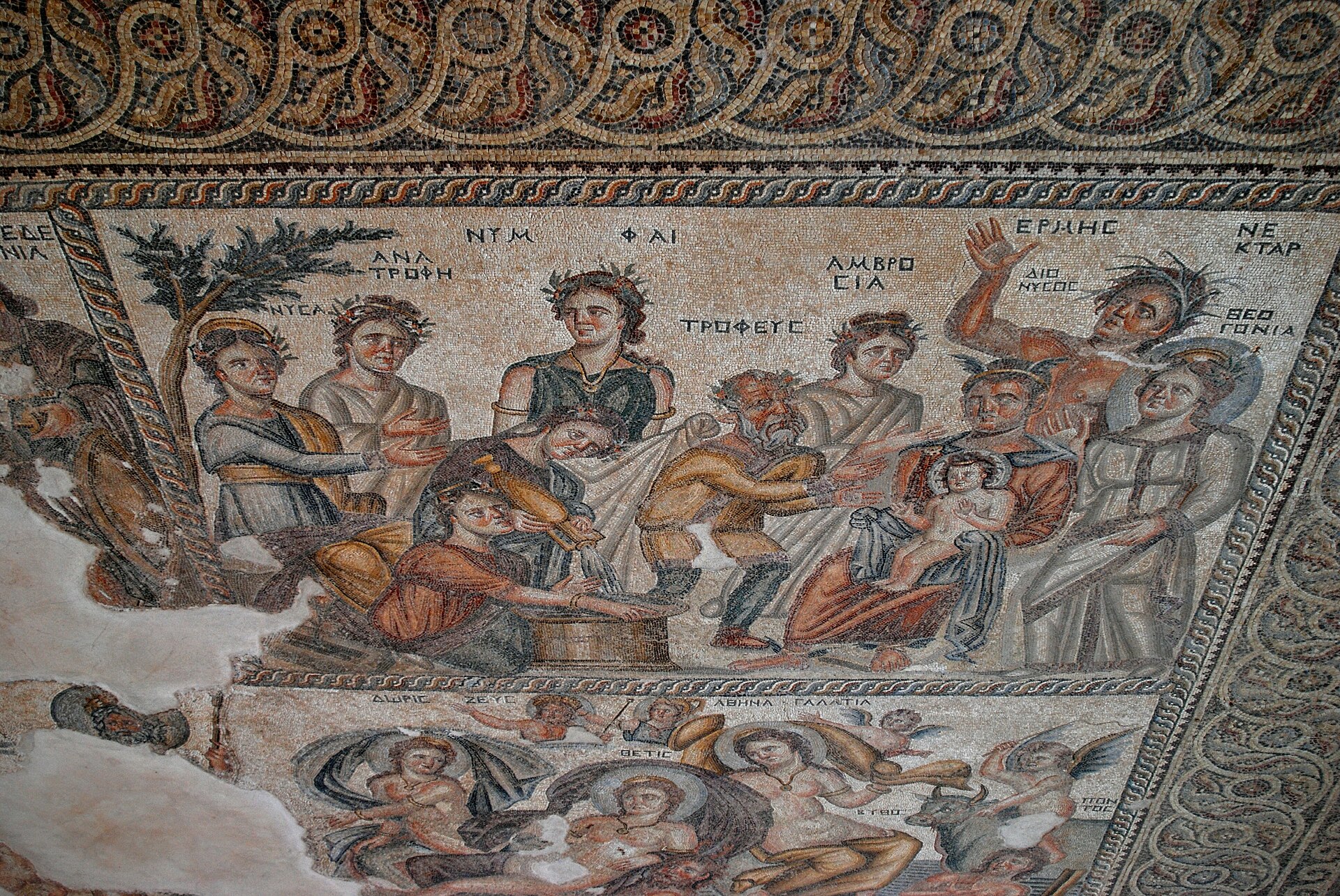 Römisches Mosaik im archäologischen Park von Paphos